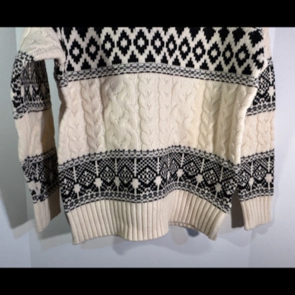 Line & Dot Montana Faire Isle Sweater Cream/Black Size S - NWT - Picture 7 of 16